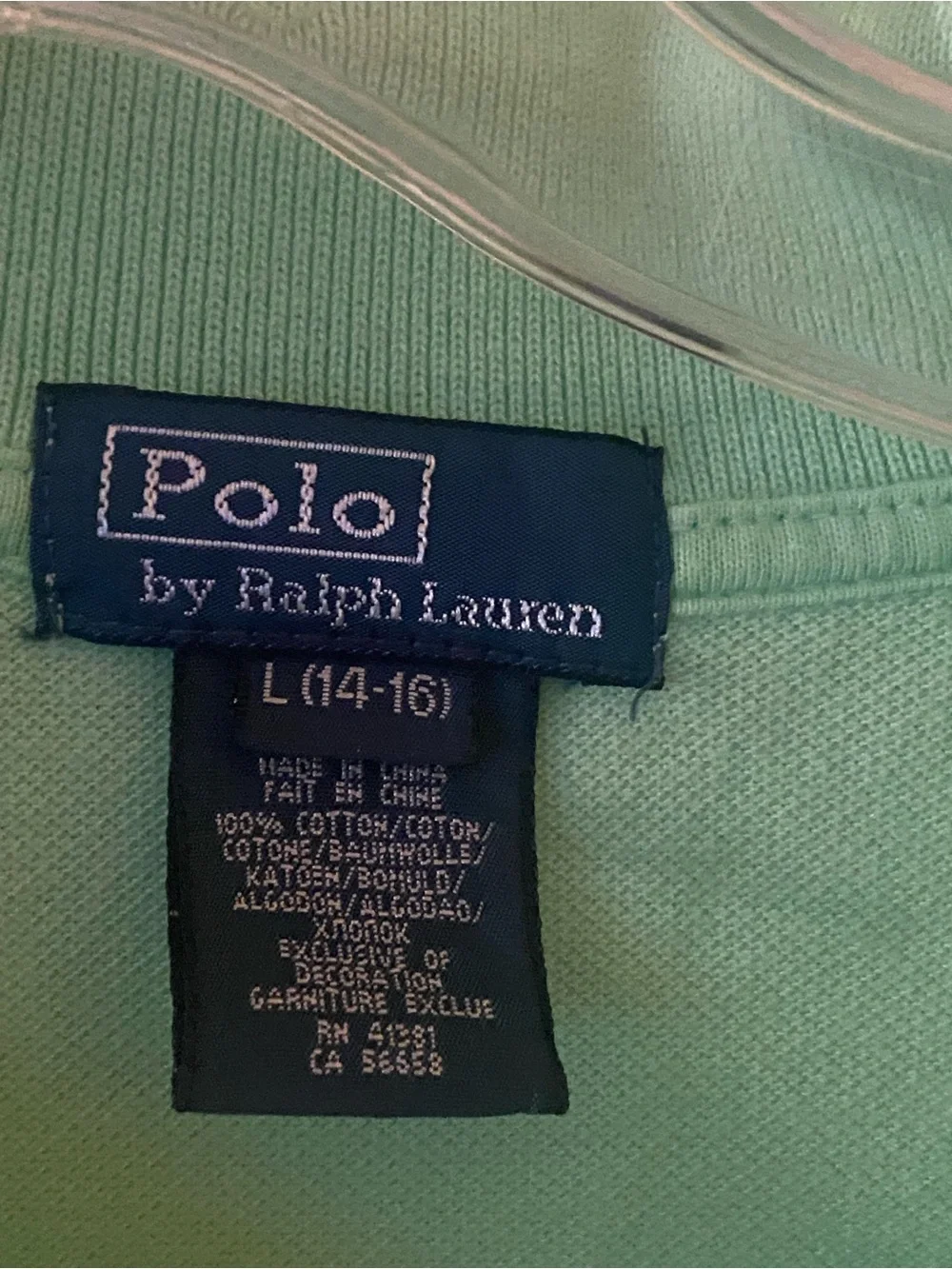 Youth Neon Green Ralph Lauren Polo Shirt Sz L